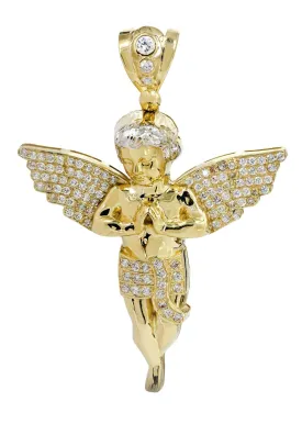 10K Gold Angel Pendant  |  13.4 Grams