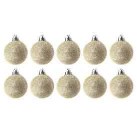 10pcs 4cm Christmas Ornament Glitter Gold