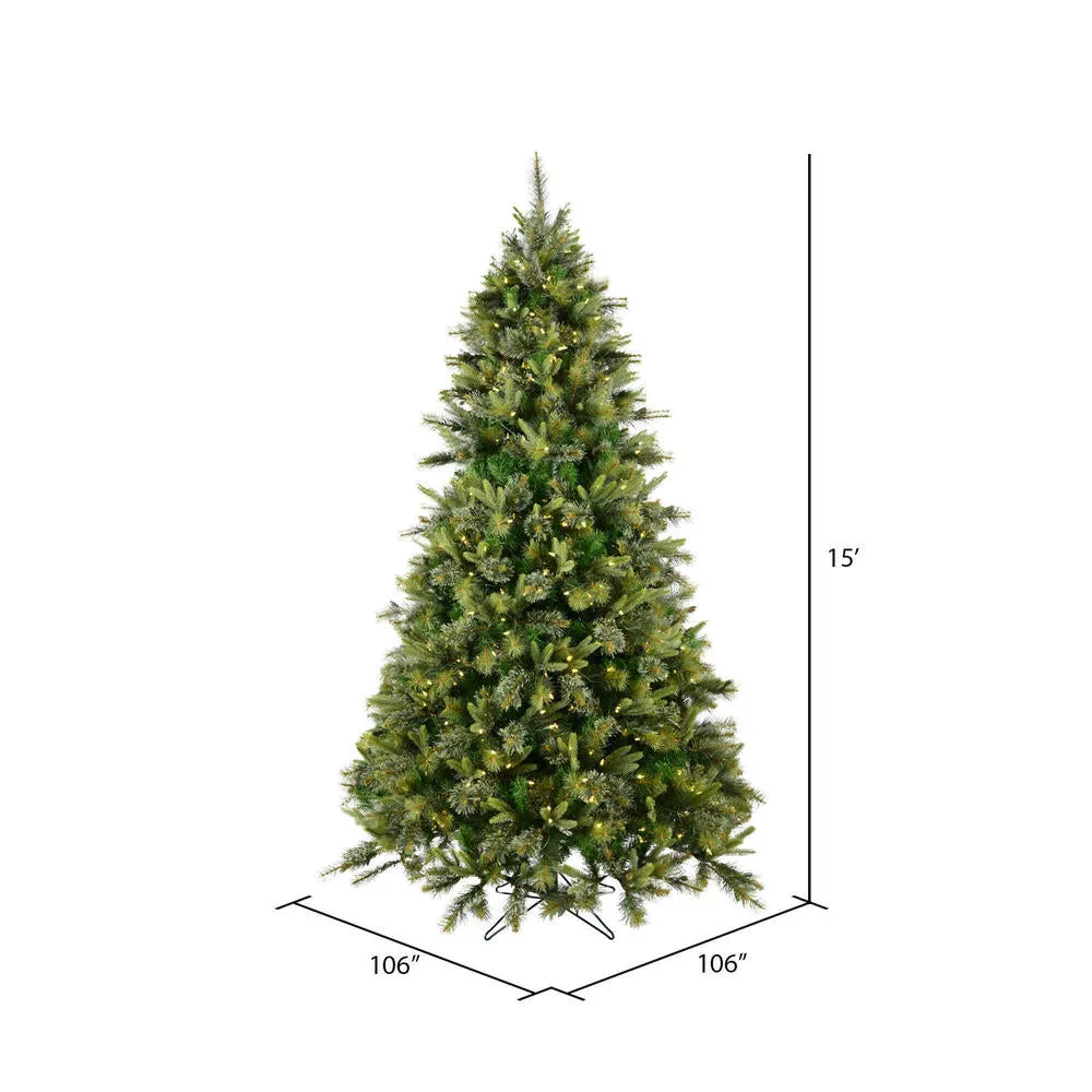 15' Cashmere Pine Artificial Christmas Tree Warm White Dura-Lit LED Lights