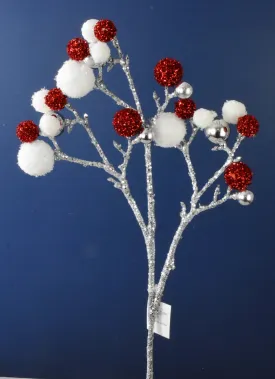 282085 33" Tinsel Ball Branch