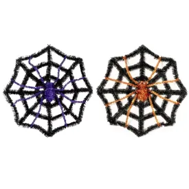 2D Tinsel Halloween Web Wreaths