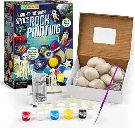 4M KidzMaker Glow in the Dark Space Rock Painting