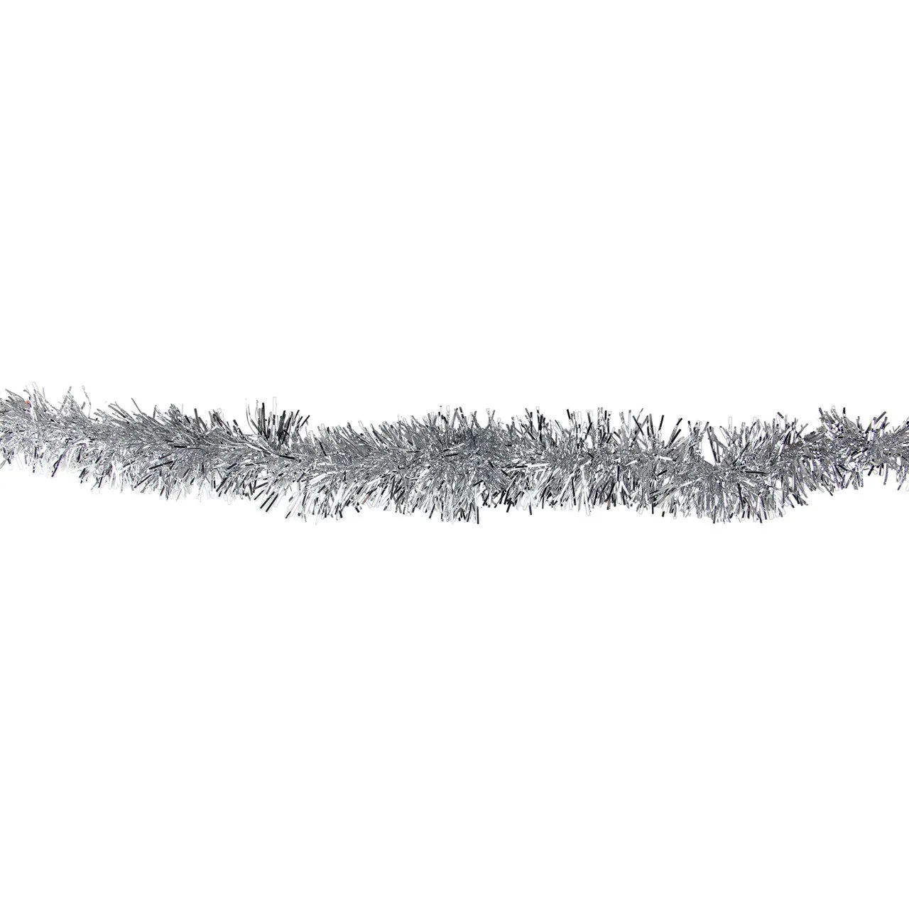 50' x 2.25" Silver Tinsel Artificial Christmas Garland - Unlit