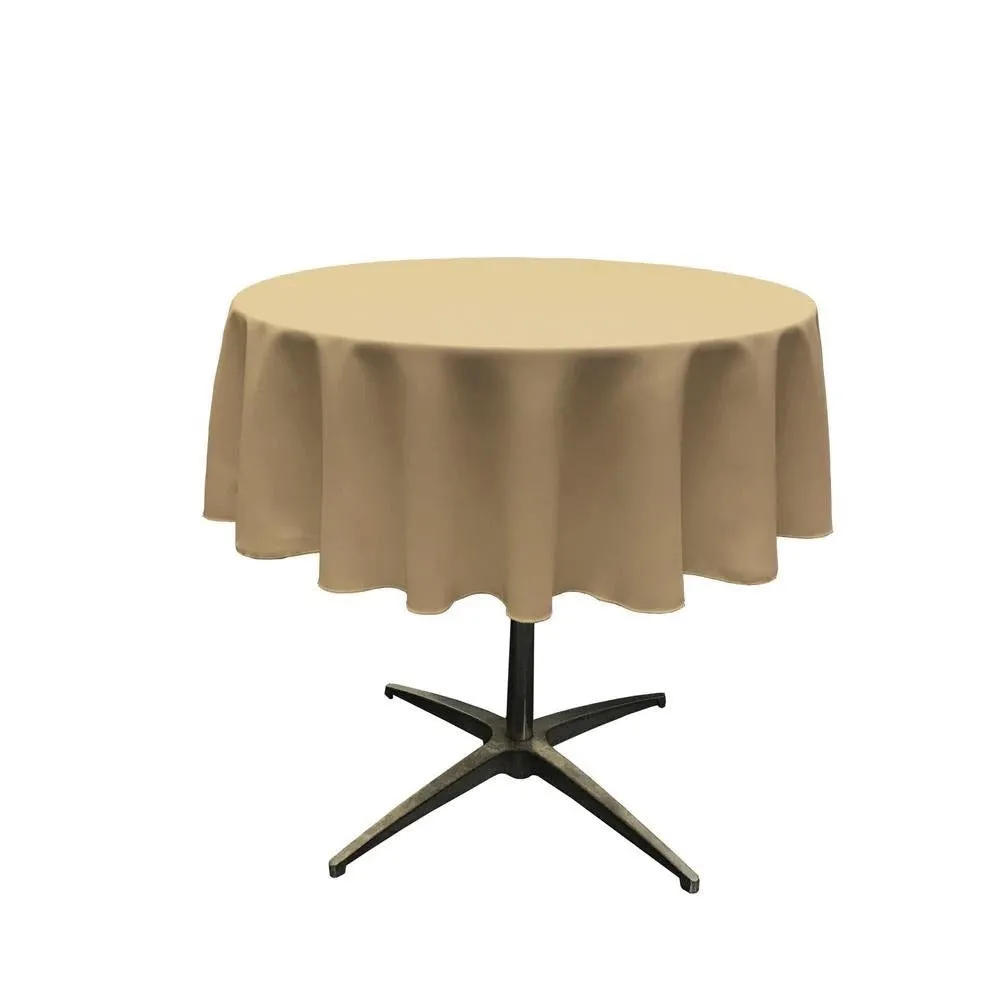 51-Inch Polyester Round Tablecloth (40 Colors)