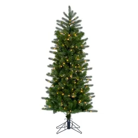 5.5' Carolina Pencil Spruce Artificial Christmas Tree Warm White Dura-Lit LED