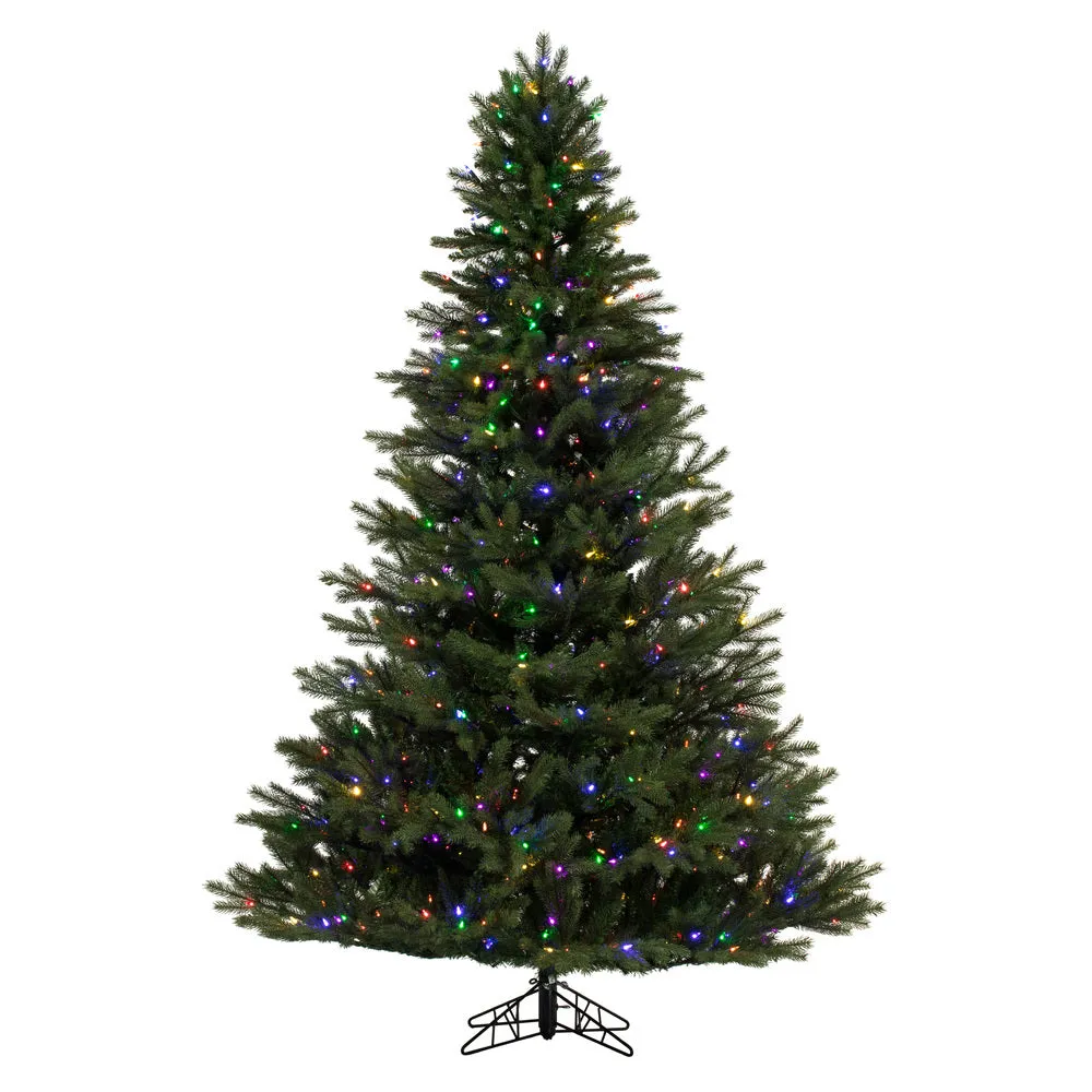 6.5' x 52" Balsam Spruce Artificial Christmas Tree Multi-colored Dura-Lit LED