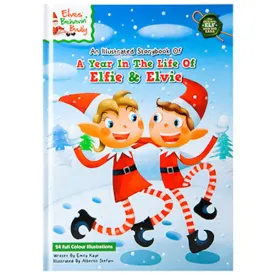 A4 Elf Christmas Book - Festive Holiday Story Colourful Illustrations Interactive Activities Family Fun Reading