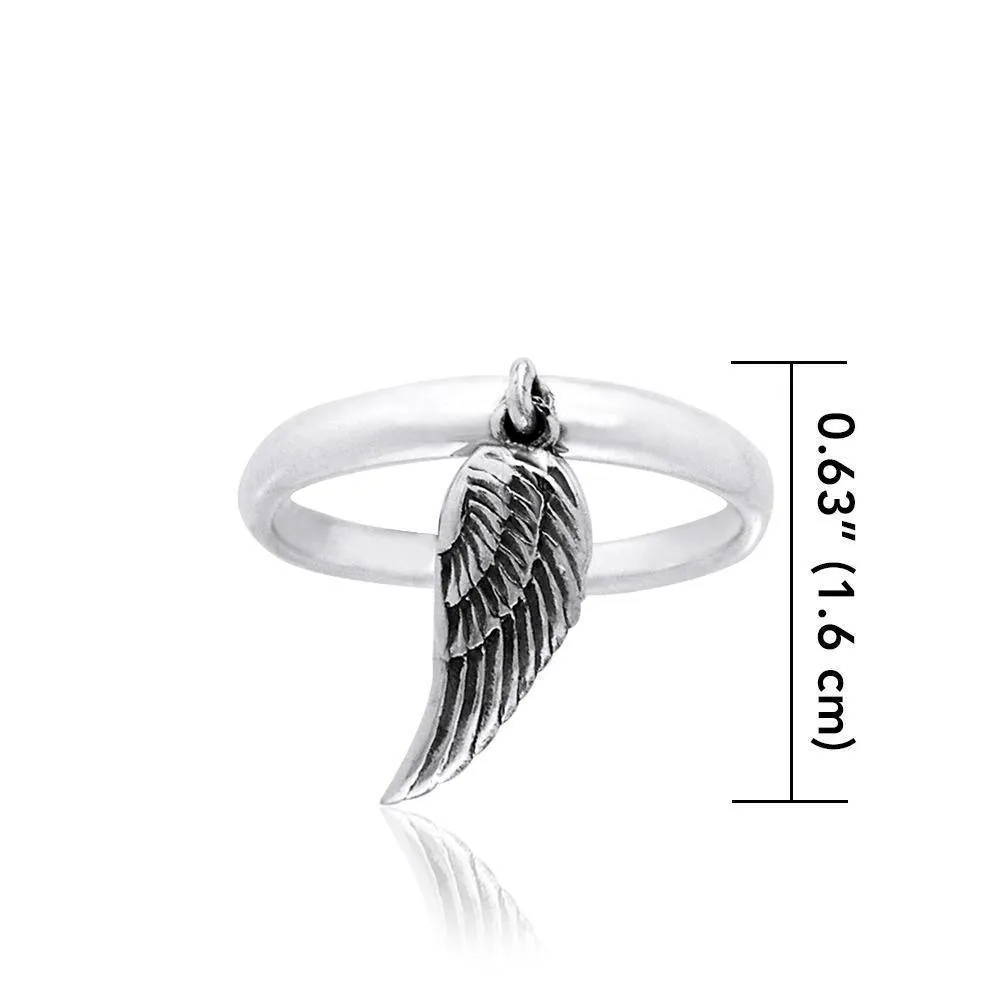 Angel Wing Silver Ring TRI840