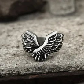 Angel Wing Stainless Steel Beast Ring