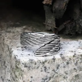 Angel Wing Stainless Steel Ring