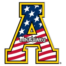 Appalachian State Mountaineers - App State Mountaineers Red, White & Blue Logo Single Layer Dimensional