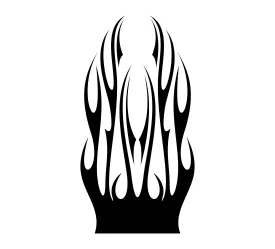 Auto Truck Car Hood Flames  Graphics Decals HH38