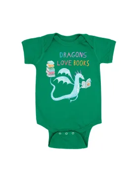 Baby Dragons Love Books bodysuit