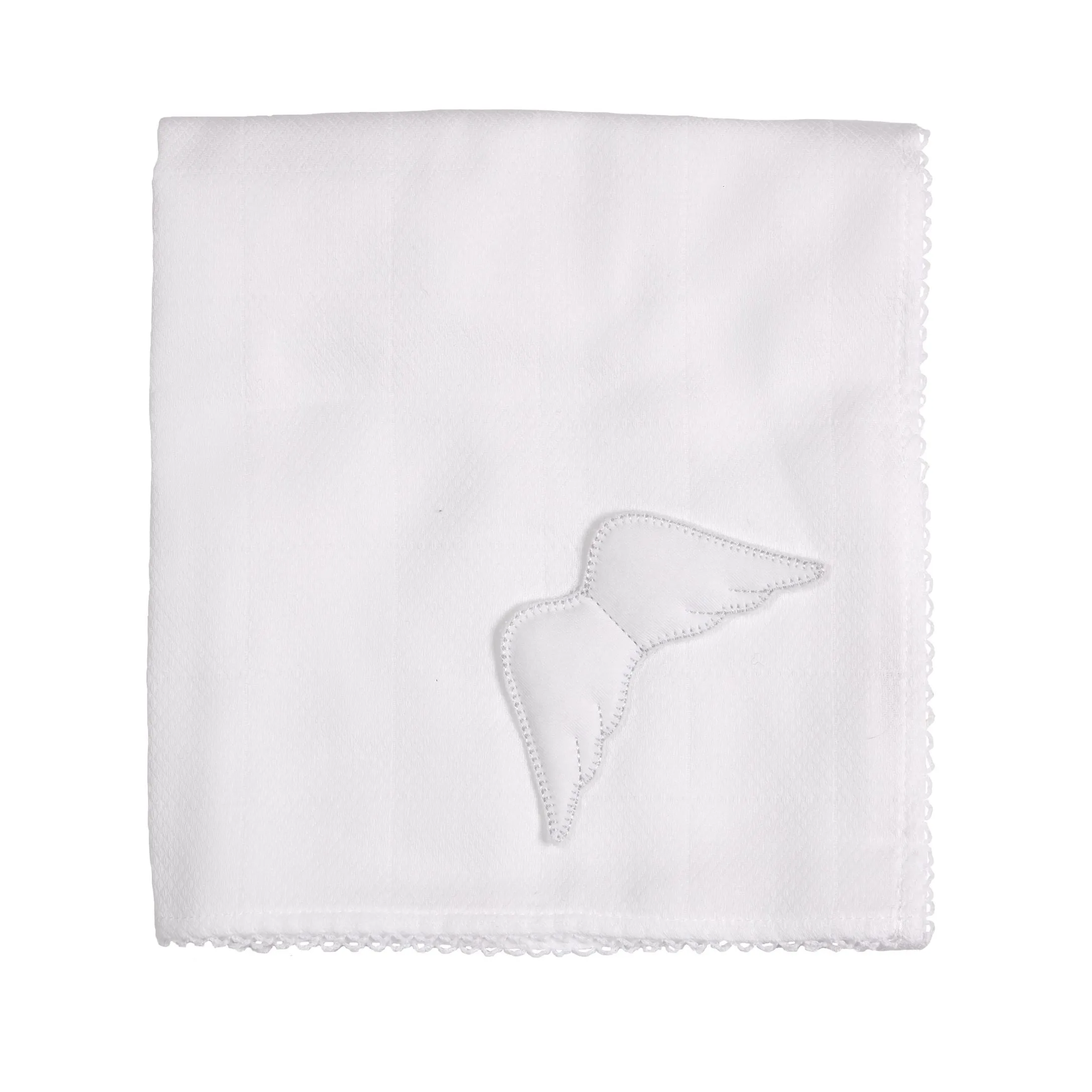 BabyGi Angel Wing White Cotton Blanket