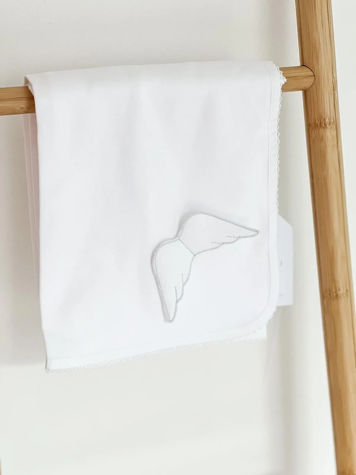 BabyGi Angel Wing White Cotton Blanket