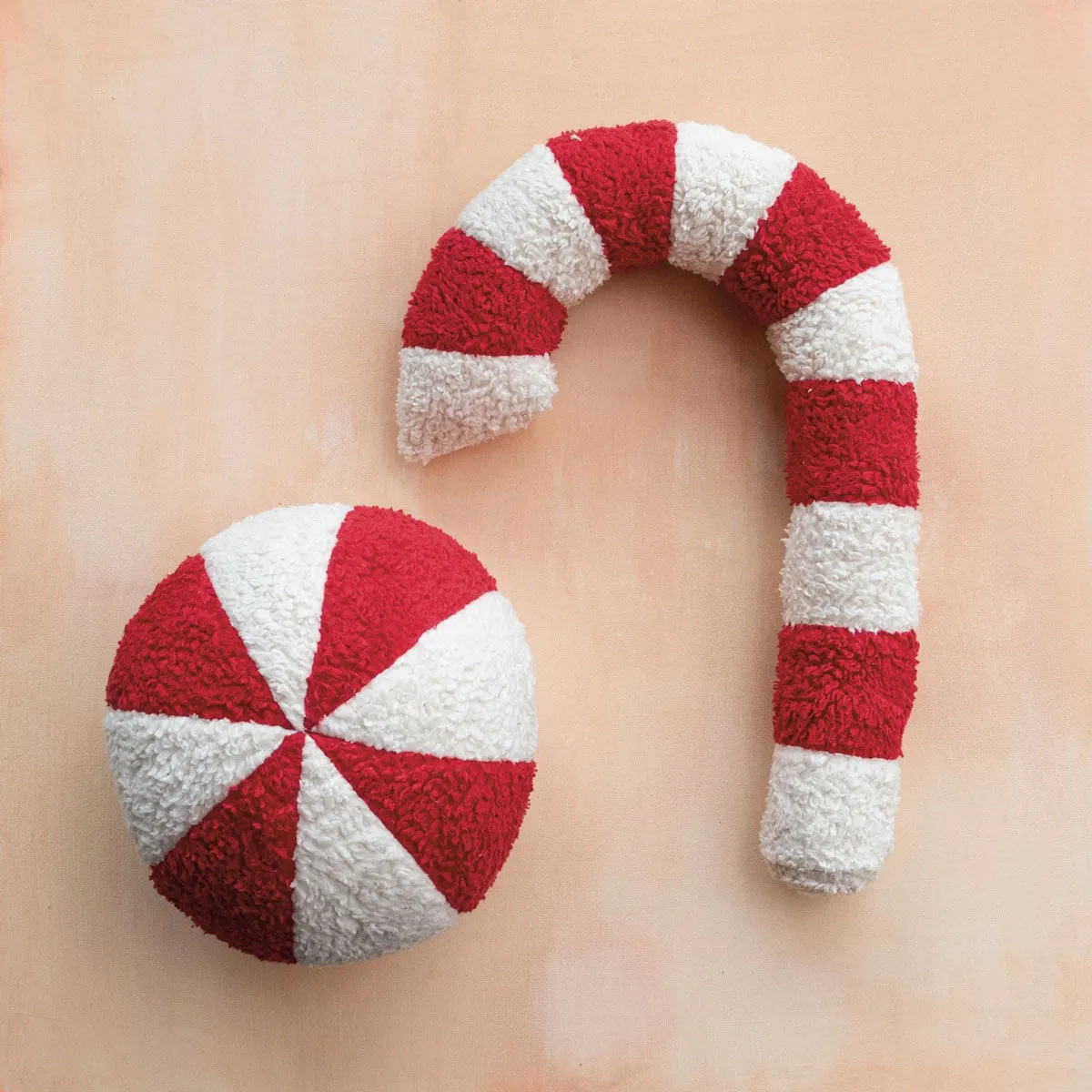 Candy Cane Shaped Pillow