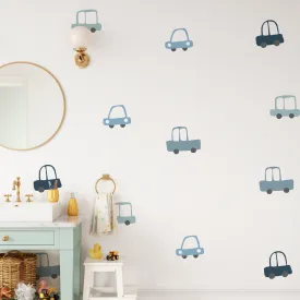 Car Wall Decal Set - Blue