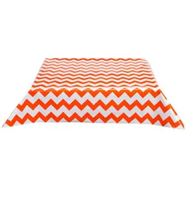 Chevron Orange Oilcloth Tablecloth