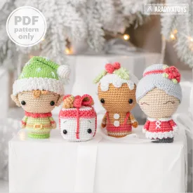 Christmas Minis set 2 from “AradiyaToys Minis” collection / christmas crochet pattern by AradiyaToys (Amigurumi tutorial PDF file)