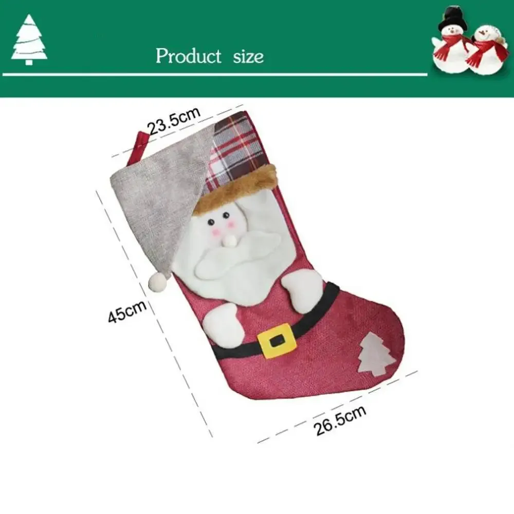 Christmas Stocking Mini Sock, 1Pcs Christmas Gift Bag Santa Claus Candy Gift Bag