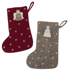 Christmas stocking with angel