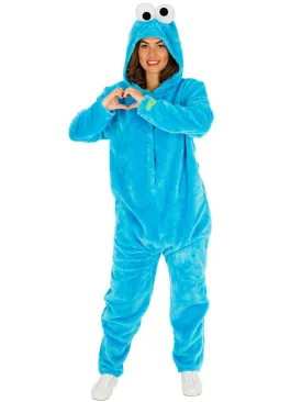 Cookie Monster Soft Fleece Jumpsuit