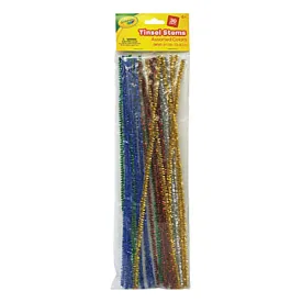 Crayola Tinsel Stems - 30 Pack Sparkly Pipe Cleaners Assorted Colours Crafting Supplies DIY Art Projects Embellishments