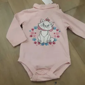 Disney Aristocats pink turtle neck onesie 12m