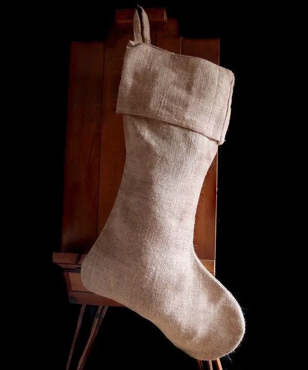 Extra-Large 24" Burlap / Jute Christmas Stocking Blank- CS153J (6 Pack)