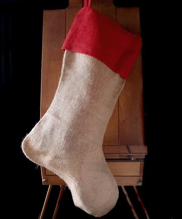 Extra-Large 24" Burlap / Jute Christmas Stocking Blank- CS153J (6 Pack)