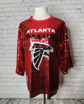 Falcons sequence letter dress with colored lettering