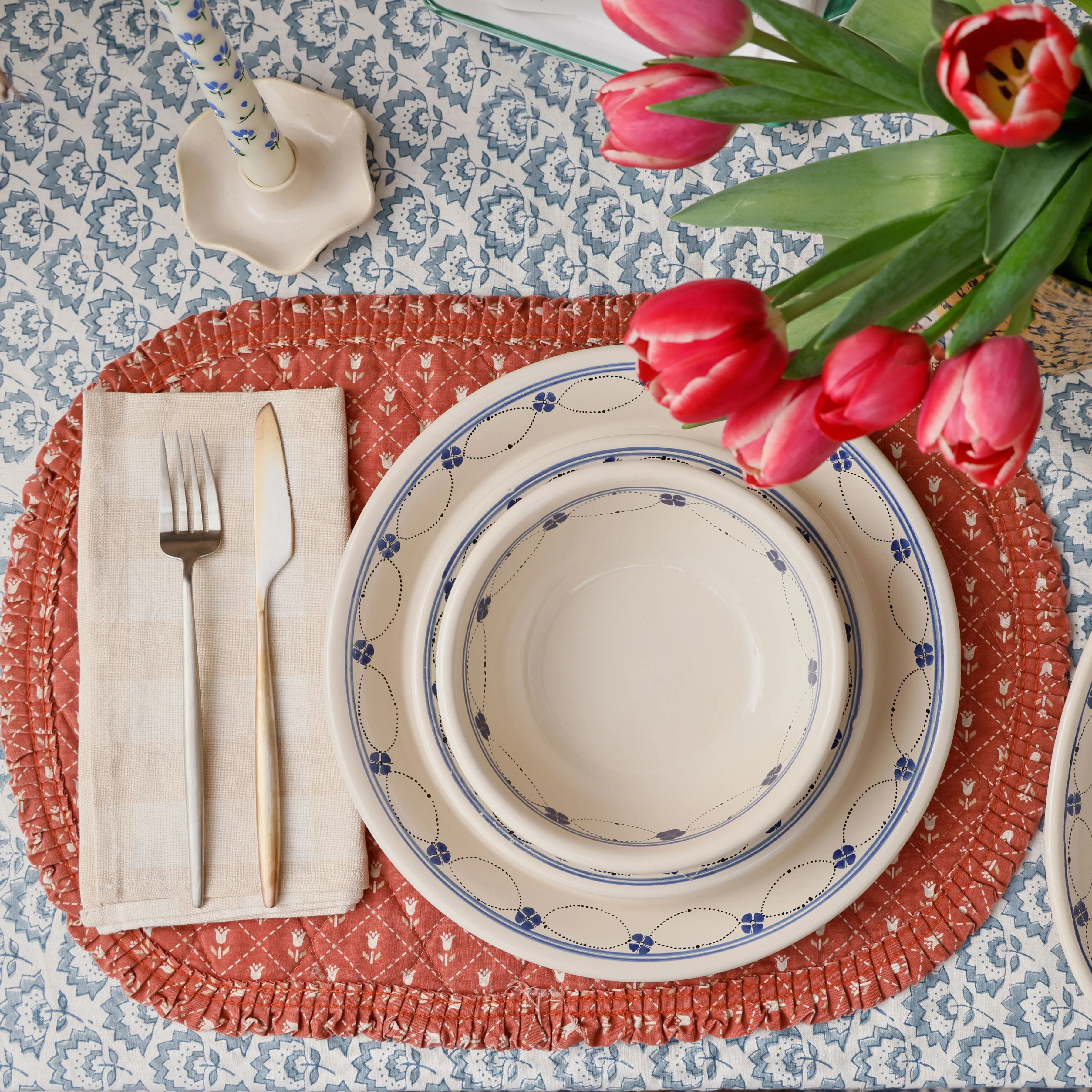 Fan Flower Tablecloth