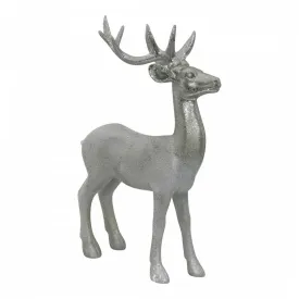 Festive 44cm Silver Standing Reindeer