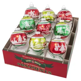 Holiday Splendor 9 Count 2.5" Signature Flocked Rounds