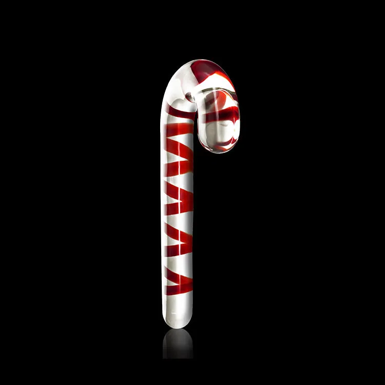 Icicles No. 59 Candy Cane Glass Dildo