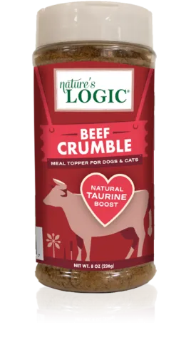 Nature's Logic Beef Crumble Meal Topper for Dogs and Cats