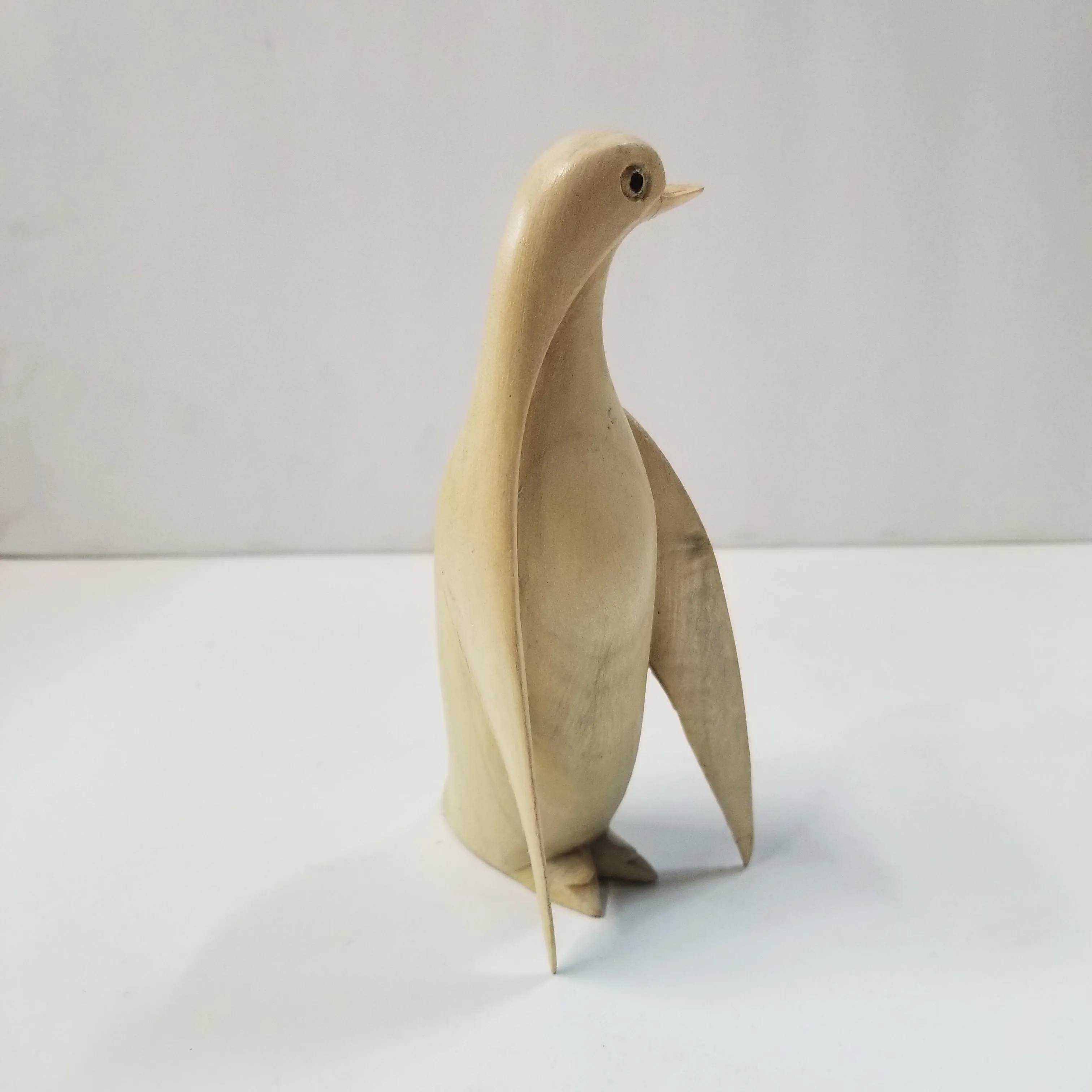 Penguin Wood Carved Statue