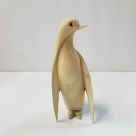 Penguin Wood Carved Statue