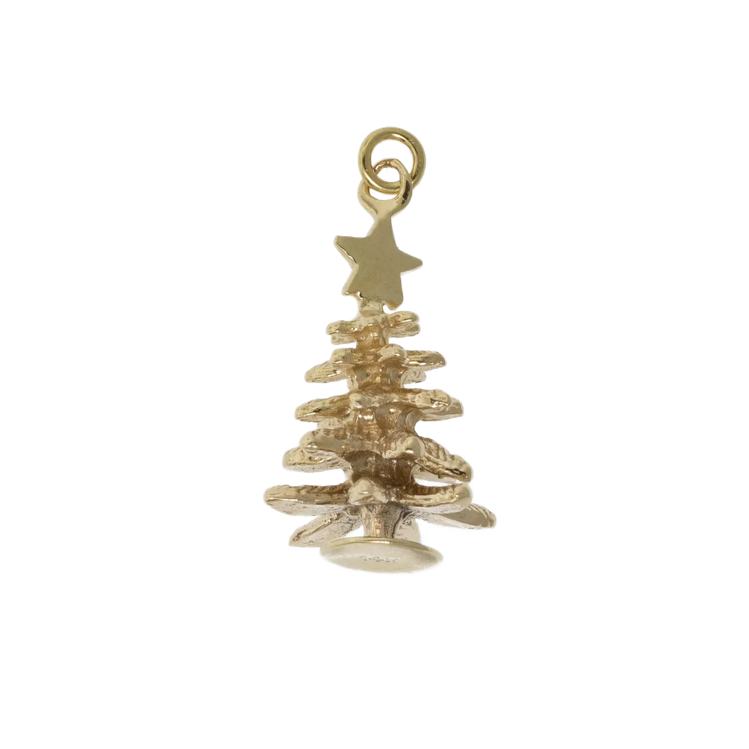 Pre-Owned 14K Yellow Gold Christmas Tree Charm 1.7 DWT, 21.5mm Long