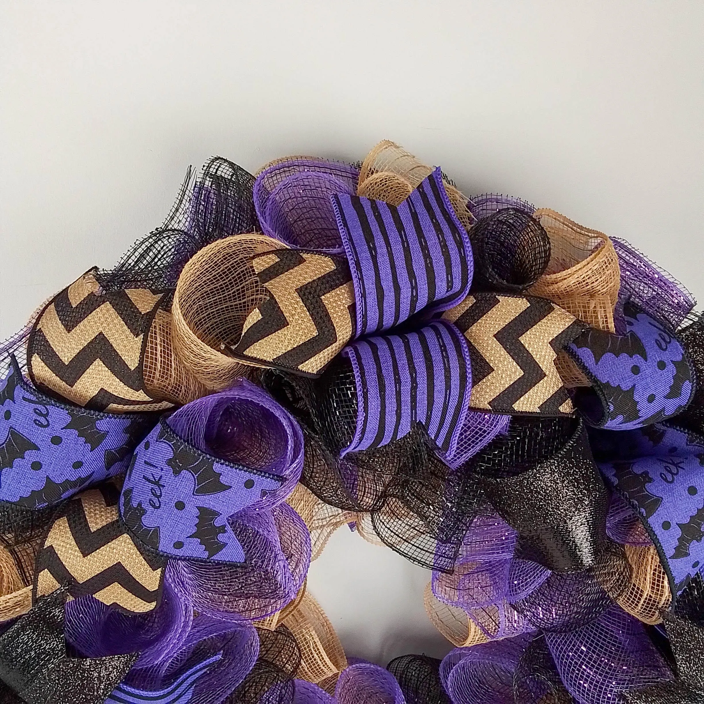 Purple Halloween Wreaths , Custom Centerpiece