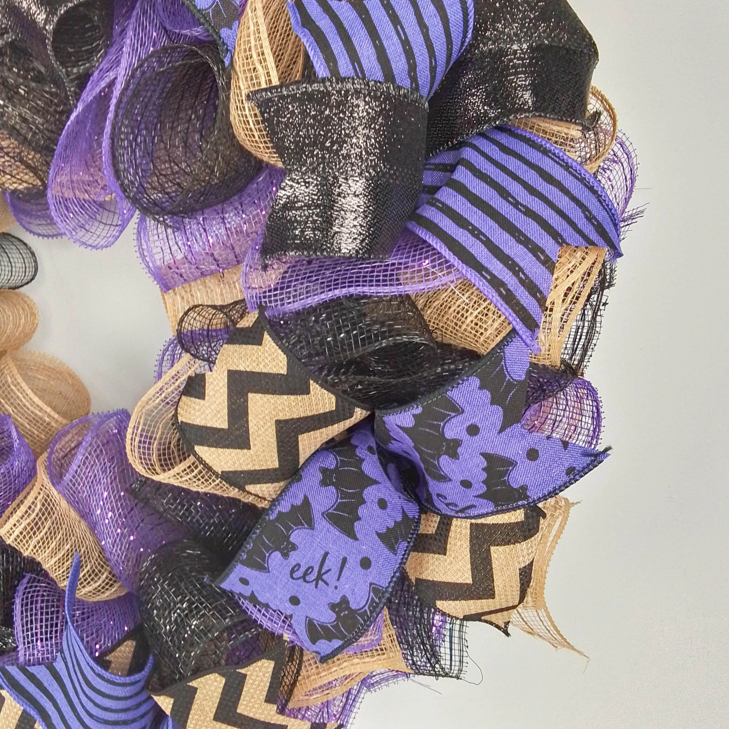 Purple Halloween Wreaths , Custom Centerpiece