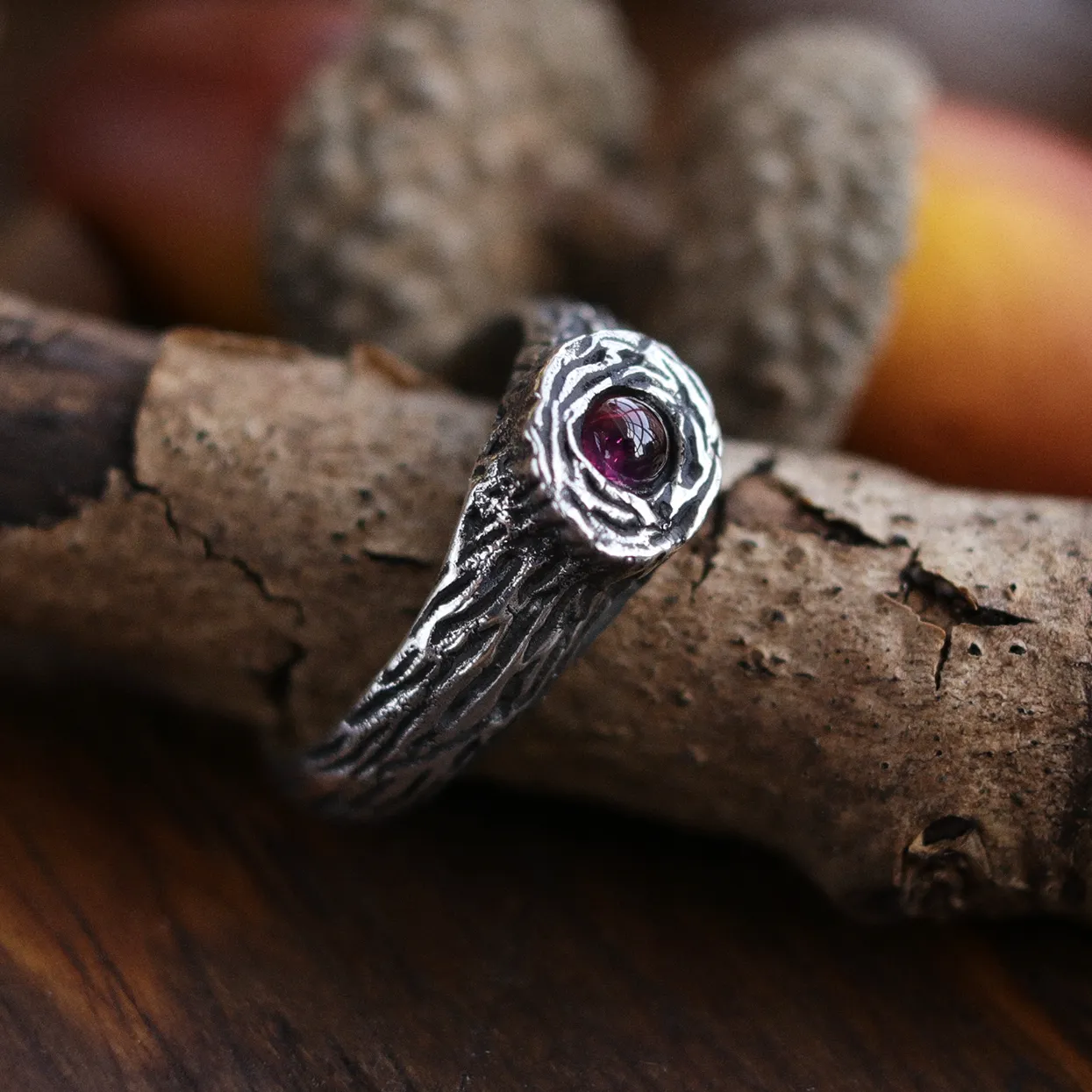 Sisu Tree Garnet Boho Ring | Talent Scout Winner