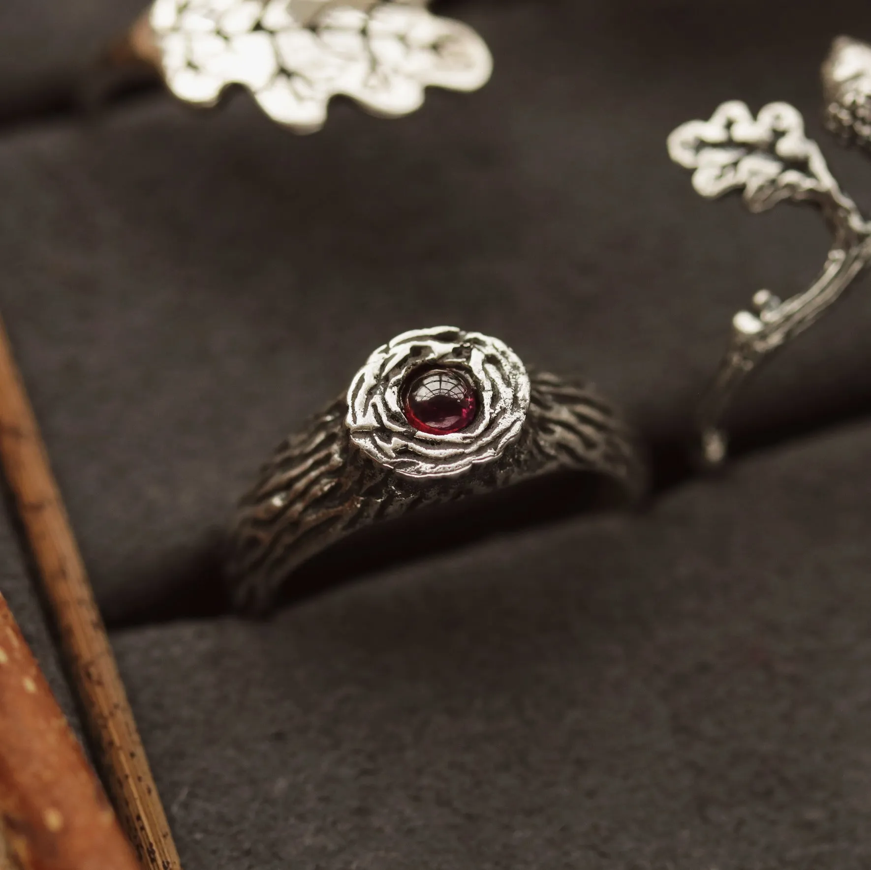 Sisu Tree Garnet Boho Ring | Talent Scout Winner