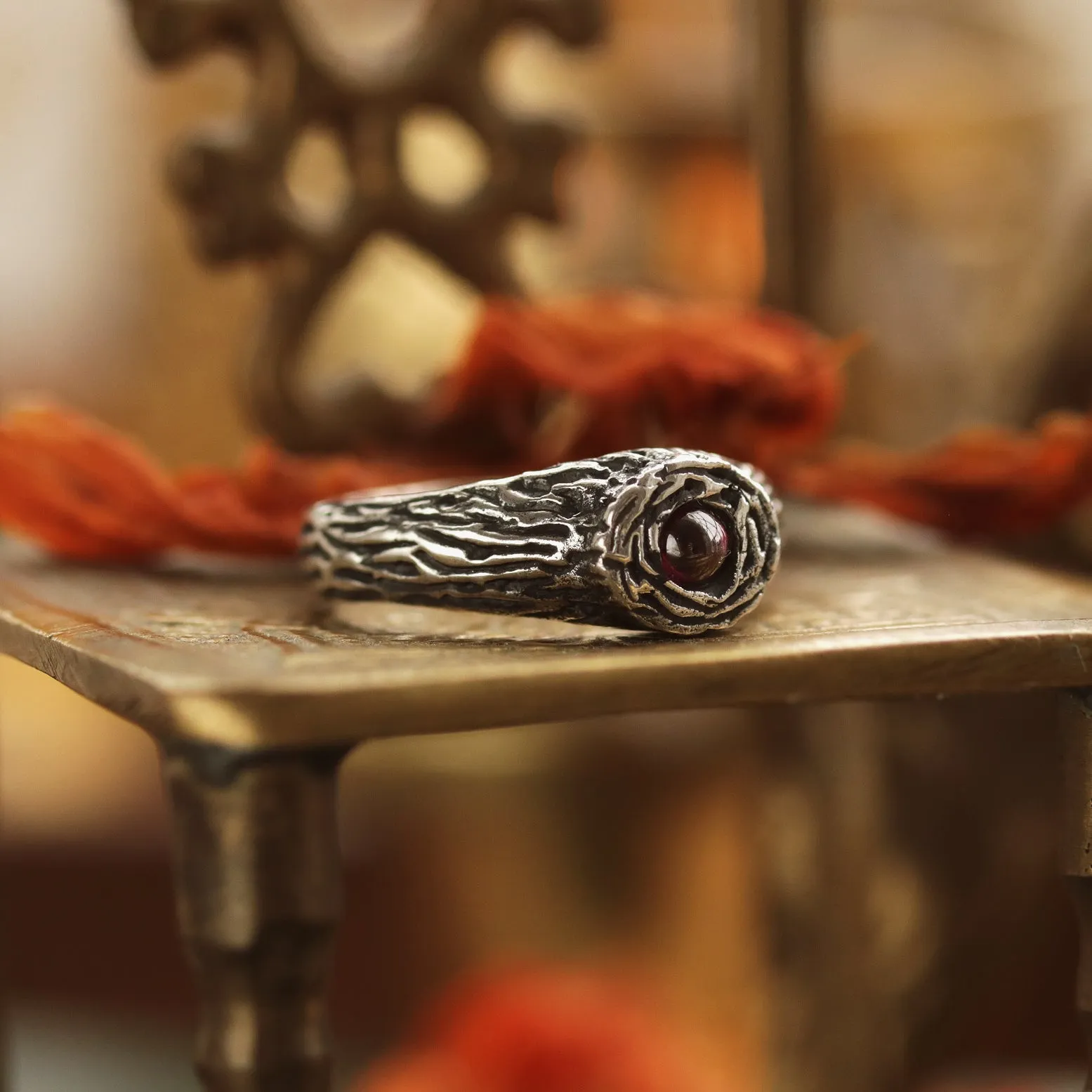 Sisu Tree Garnet Boho Ring | Talent Scout Winner