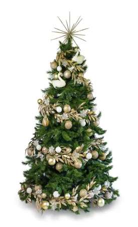 'Swan Princess' LIMITED EDITION artificial decorated Christmas Tree - Hire