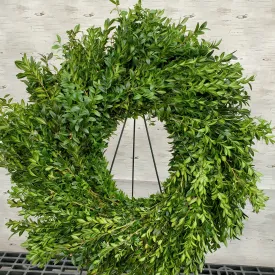 wreath 22" fresh boxwood